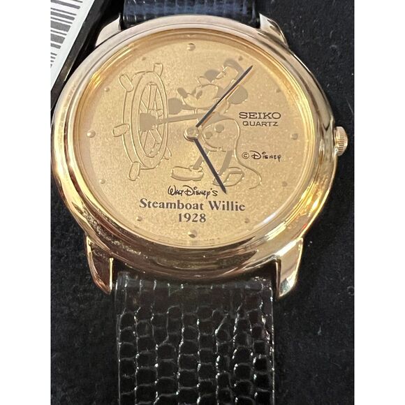 Vintage Disney Limited Edition Steamboat Willie Seiko Watch *New* - Picture 2 of 14
